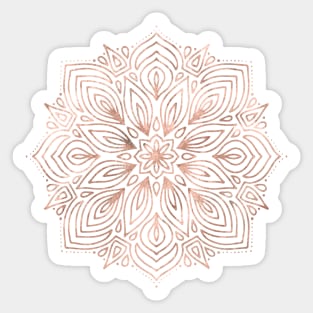 Pretty Rosegold Mandala Sticker